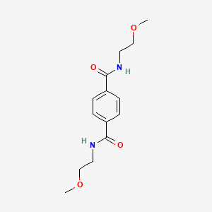 molecular formula C14H20N2O4 B4694420 N,N'-双(2-甲氧基乙基)对苯二甲酰胺 