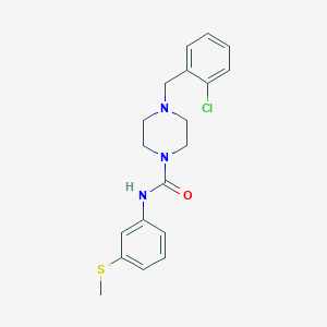 molecular formula C19H22ClN3OS B4694428 4-[(2-CHLOROPHENYL)METHYL]-N-[3-(METHYLSULFANYL)PHENYL]PIPERAZINE-1-CARBOXAMIDE 