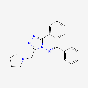 molecular formula C20H19N5 B4694441 6-phenyl-3-(1-pyrrolidinylmethyl)[1,2,4]triazolo[3,4-a]phthalazine 
