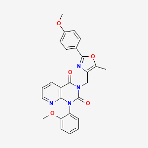 molecular formula C26H22N4O5 B4694464 1-(2-methoxyphenyl)-3-{[2-(4-methoxyphenyl)-5-methyl-1,3-oxazol-4-yl]methyl}pyrido[2,3-d]pyrimidine-2,4(1H,3H)-dione 