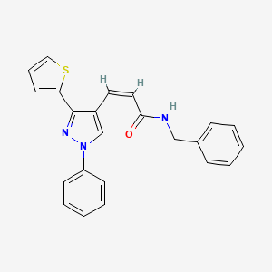 molecular formula C23H19N3OS B4694468 N-benzyl-3-[1-phenyl-3-(2-thienyl)-1H-pyrazol-4-yl]acrylamide 