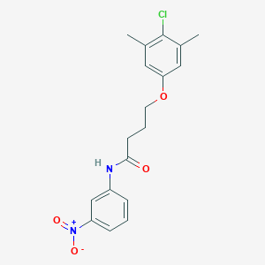 molecular formula C18H19ClN2O4 B4694483 4-(4-chloro-3,5-dimethylphenoxy)-N-(3-nitrophenyl)butanamide 
