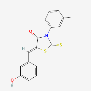 molecular formula C17H13NO2S2 B4694484 5-(3-hydroxybenzylidene)-3-(3-methylphenyl)-2-thioxo-1,3-thiazolidin-4-one 