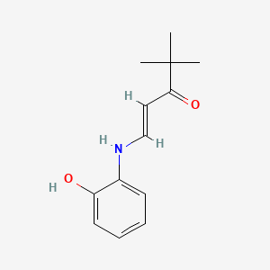 molecular formula C13H17NO2 B4694511 1-[(2-hydroxyphenyl)amino]-4,4-dimethyl-1-penten-3-one 