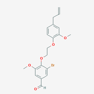 molecular formula C20H21BrO5 B4694513 4-[2-(4-allyl-2-methoxyphenoxy)ethoxy]-3-bromo-5-methoxybenzaldehyde 