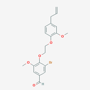 molecular formula C20H21BrO5 B4694513 3-Bromo-5-methoxy-4-[2-(2-methoxy-4-prop-2-enylphenoxy)ethoxy]benzaldehyde 