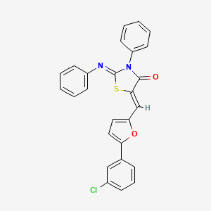 5-{[5-(3-chlorophenyl)-2-furyl]methylene}-3-phenyl-2-(phenylimino)-1,3-thiazolidin-4-one