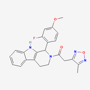 molecular formula C23H21FN4O3 B4694566 1-(2-fluoro-4-methoxyphenyl)-2-[(4-methyl-1,2,5-oxadiazol-3-yl)acetyl]-2,3,4,9-tetrahydro-1H-beta-carboline 