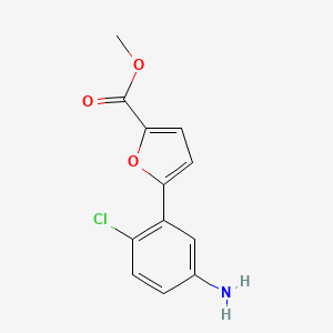 molecular formula C12H10ClNO3 B4694578 methyl 5-(5-amino-2-chlorophenyl)-2-furoate 