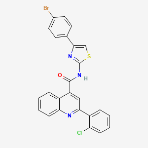 molecular formula C25H15BrClN3OS B4694583 N-[4-(4-bromophenyl)-1,3-thiazol-2-yl]-2-(2-chlorophenyl)-4-quinolinecarboxamide 