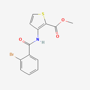 molecular formula C13H10BrNO3S B4694614 methyl 3-[(2-bromobenzoyl)amino]-2-thiophenecarboxylate 