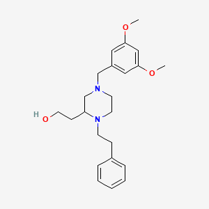 molecular formula C23H32N2O3 B4694618 2-[4-(3,5-dimethoxybenzyl)-1-(2-phenylethyl)-2-piperazinyl]ethanol 