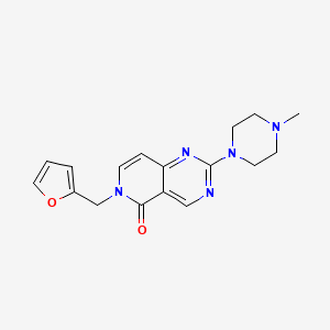 molecular formula C17H19N5O2 B4694633 6-(2-furylmethyl)-2-(4-methyl-1-piperazinyl)pyrido[4,3-d]pyrimidin-5(6H)-one 