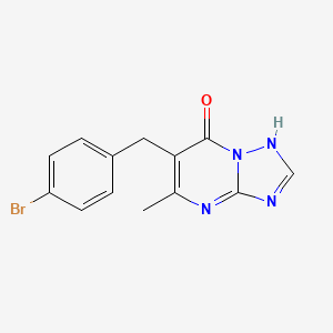 molecular formula C13H11BrN4O B4694635 6-(4-bromobenzyl)-5-methyl[1,2,4]triazolo[1,5-a]pyrimidin-7(4H)-one 