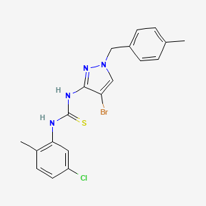 molecular formula C19H18BrClN4S B4694642 N-[4-bromo-1-(4-methylbenzyl)-1H-pyrazol-3-yl]-N'-(5-chloro-2-methylphenyl)thiourea 