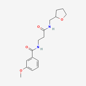 molecular formula C16H22N2O4 B4694678 3-methoxy-N-{3-oxo-3-[(tetrahydro-2-furanylmethyl)amino]propyl}benzamide 