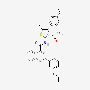 methyl 2-({[2-(3-ethoxyphenyl)-4-quinolinyl]carbonyl}amino)-4-(4-ethylphenyl)-5-methyl-3-thiophenecarboxylate