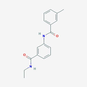 molecular formula C17H18N2O2 B4694701 N-{3-[(ethylamino)carbonyl]phenyl}-3-methylbenzamide 