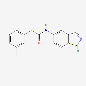 molecular formula C16H15N3O B4694706 N-1H-indazol-5-yl-2-(3-methylphenyl)acetamide 