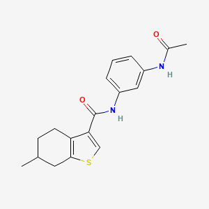 N-[3-(acetylamino)phenyl]-6-methyl-4,5,6,7-tetrahydro-1-benzothiophene-3-carboxamide