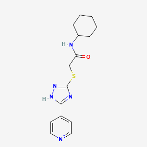 N-cyclohexyl-2-{[5-(4-pyridinyl)-4H-1,2,4-triazol-3-yl]thio}acetamide