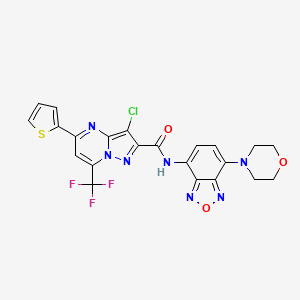 3-chloro-N-[7-(4-morpholinyl)-2,1,3-benzoxadiazol-4-yl]-5-(2-thienyl)-7-(trifluoromethyl)pyrazolo[1,5-a]pyrimidine-2-carboxamide