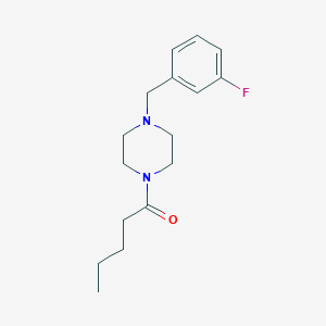 molecular formula C16H23FN2O B4694761 1-(3-fluorobenzyl)-4-pentanoylpiperazine 