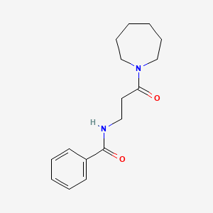 molecular formula C16H22N2O2 B4694790 N-[3-(1-azepanyl)-3-oxopropyl]benzamide 