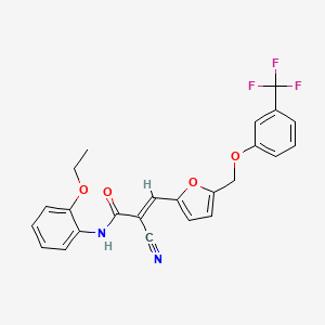 2-cyano-N-(2-ethoxyphenyl)-3-(5-{[3-(trifluoromethyl)phenoxy]methyl}-2-furyl)acrylamide