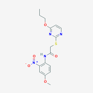 N-(4-methoxy-2-nitrophenyl)-2-[(4-propoxy-2-pyrimidinyl)thio]acetamide