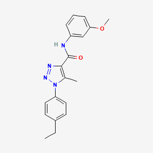 molecular formula C19H20N4O2 B4694858 1-(4-ethylphenyl)-N-(3-methoxyphenyl)-5-methyl-1H-1,2,3-triazole-4-carboxamide 