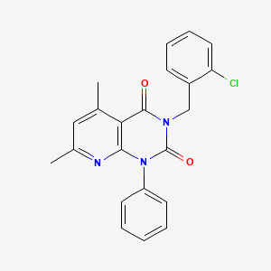 molecular formula C22H18ClN3O2 B4694920 3-(2-chlorobenzyl)-5,7-dimethyl-1-phenylpyrido[2,3-d]pyrimidine-2,4(1H,3H)-dione 