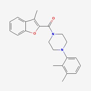 molecular formula C22H24N2O2 B4694938 1-(2,3-dimethylphenyl)-4-[(3-methyl-1-benzofuran-2-yl)carbonyl]piperazine 