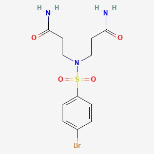 molecular formula C12H16BrN3O4S B4694948 3,3'-{[(4-bromophenyl)sulfonyl]imino}dipropanamide 