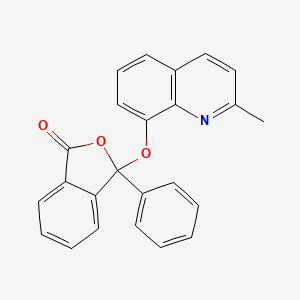 molecular formula C24H17NO3 B4694956 3-[(2-methyl-8-quinolinyl)oxy]-3-phenyl-2-benzofuran-1(3H)-one 