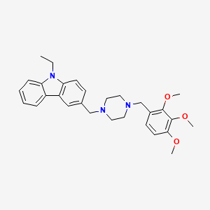 molecular formula C29H35N3O3 B4694987 9-ethyl-3-{[4-(2,3,4-trimethoxybenzyl)-1-piperazinyl]methyl}-9H-carbazole 