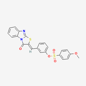 3-[(3-oxo[1,3]thiazolo[3,2-a]benzimidazol-2(3H)-ylidene)methyl]phenyl 4-methoxybenzenesulfonate