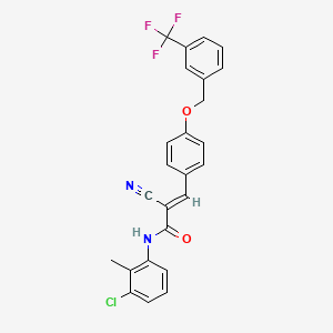 molecular formula C25H18ClF3N2O2 B4695008 N-(3-chloro-2-methylphenyl)-2-cyano-3-(4-{[3-(trifluoromethyl)benzyl]oxy}phenyl)acrylamide 