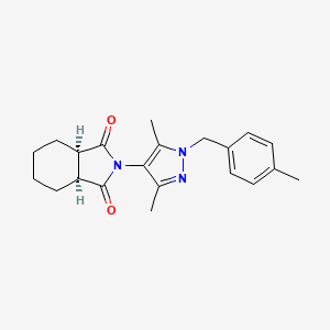 molecular formula C21H25N3O2 B4695012 (3aR,7aS)-2-[3,5-dimethyl-1-(4-methylbenzyl)-1H-pyrazol-4-yl]hexahydro-1H-isoindole-1,3(2H)-dione 