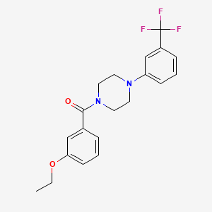 molecular formula C20H21F3N2O2 B4695019 1-(3-ethoxybenzoyl)-4-[3-(trifluoromethyl)phenyl]piperazine 