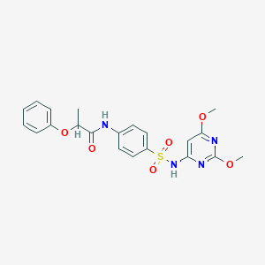 N-(4-{[(2,6-dimethoxy-4-pyrimidinyl)amino]sulfonyl}phenyl)-2-phenoxypropanamide