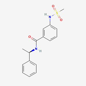 molecular formula C16H18N2O3S B4695022 3-[(methylsulfonyl)amino]-N-(1-phenylethyl)benzamide 