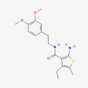 molecular formula C18H24N2O3S B4695037 2-amino-N-[2-(3,4-dimethoxyphenyl)ethyl]-4-ethyl-5-methyl-3-thiophenecarboxamide 
