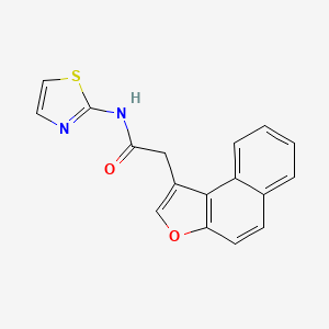 molecular formula C17H12N2O2S B4695051 2-naphtho[2,1-b]furan-1-yl-N-1,3-thiazol-2-ylacetamide 