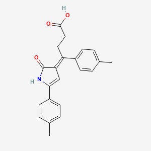 4-(4-methylphenyl)-4-[5-(4-methylphenyl)-2-oxo-1,2-dihydro-3H-pyrrol-3-ylidene]butanoic acid