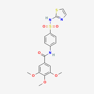 molecular formula C19H19N3O6S2 B4695058 3,4,5-trimethoxy-N-{4-[(1,3-thiazol-2-ylamino)sulfonyl]phenyl}benzamide 