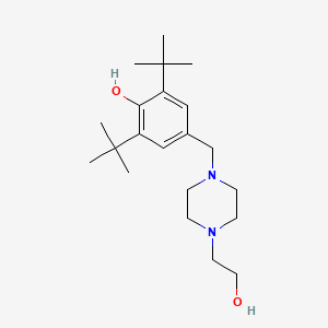 molecular formula C21H36N2O2 B4695065 2,6-di-tert-butyl-4-{[4-(2-hydroxyethyl)-1-piperazinyl]methyl}phenol 