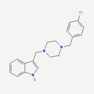molecular formula C20H22ClN3 B4695071 3-{[4-(4-chlorobenzyl)-1-piperazinyl]methyl}-1H-indole 