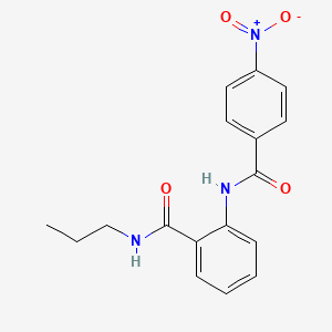 molecular formula C17H17N3O4 B4695104 2-[(4-nitrobenzoyl)amino]-N-propylbenzamide 