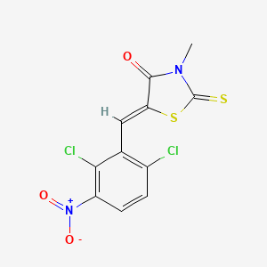 molecular formula C11H6Cl2N2O3S2 B4695150 5-(2,6-dichloro-3-nitrobenzylidene)-3-methyl-2-thioxo-1,3-thiazolidin-4-one 